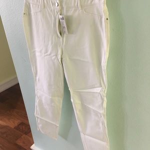 White jeans will come to you pressed!!!